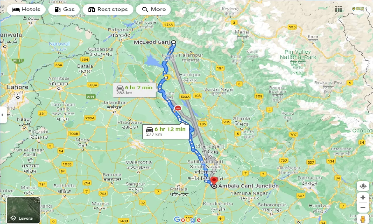 mcleodganj-to-ambala-cantt-railway-station-taxi