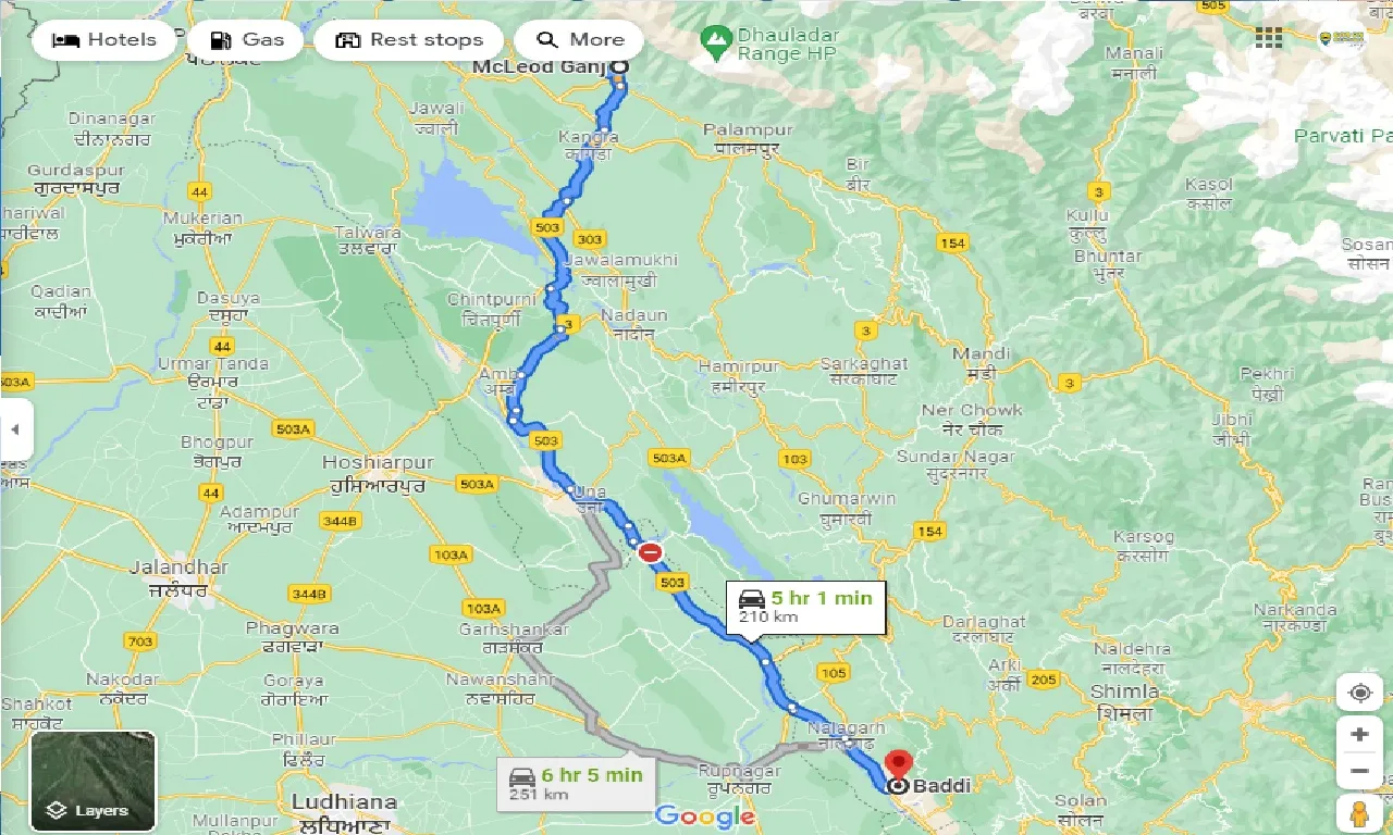 mcleodganj-to-baddi-one-way