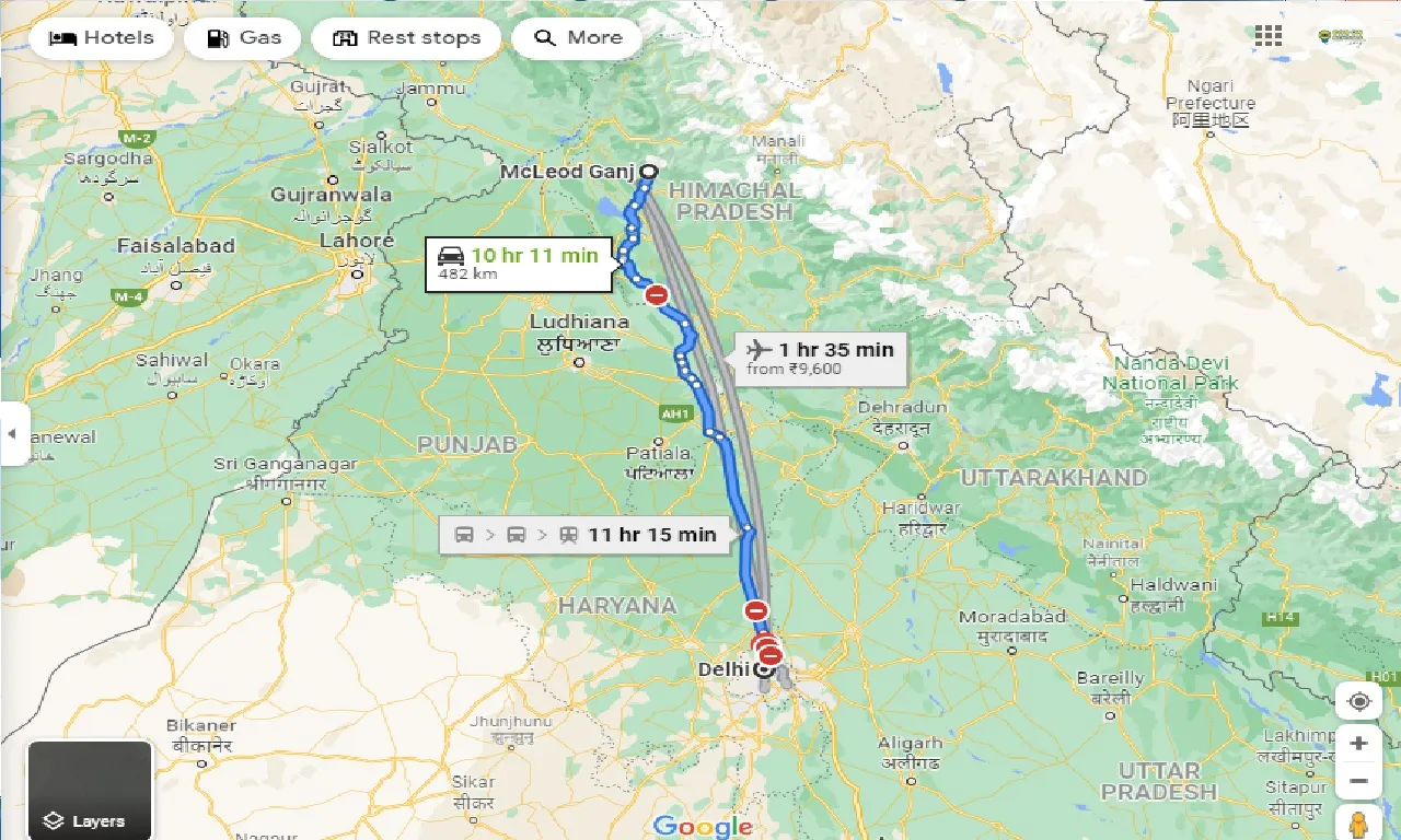 mcleodganj-to-delhi-one-way