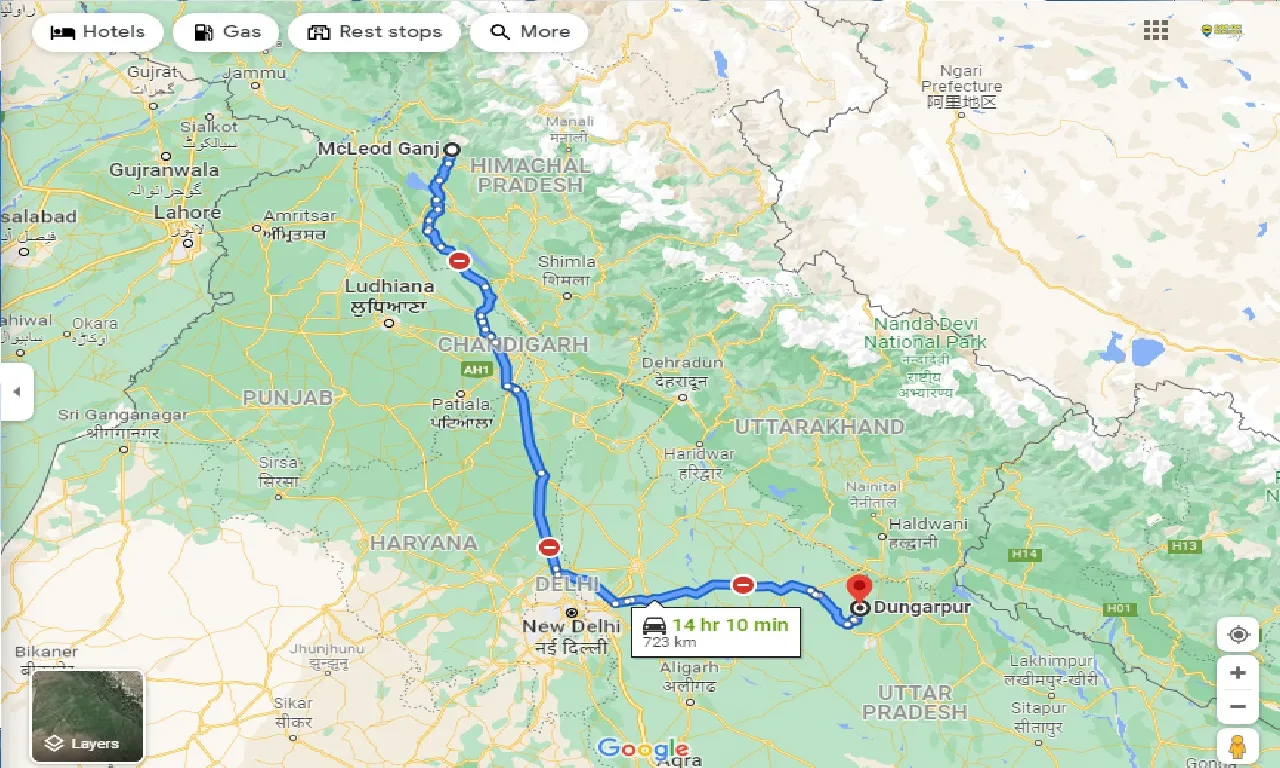 mcleodganj-to-dungarpur-one-way
