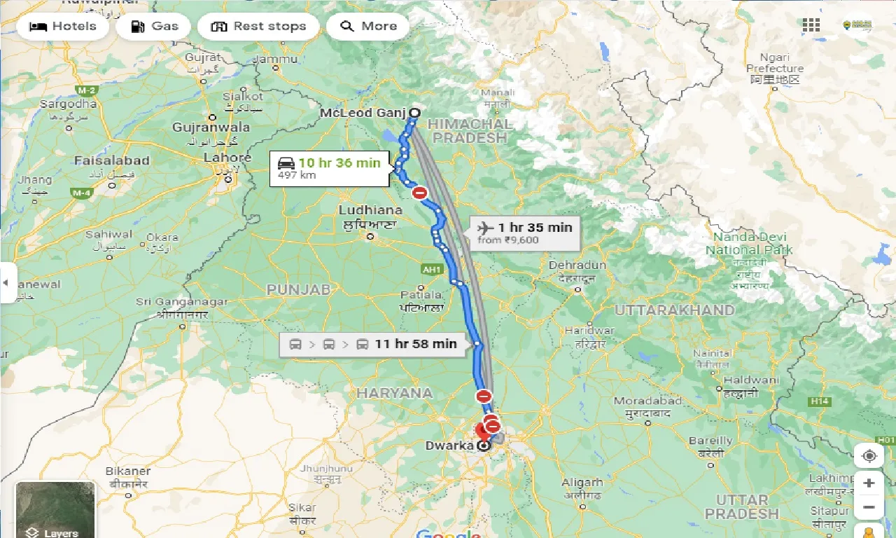 mcleodganj-to-dwarka-delhi-one-way
