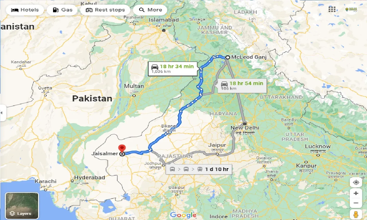 mcleodganj-to-jaisalmer-one-way