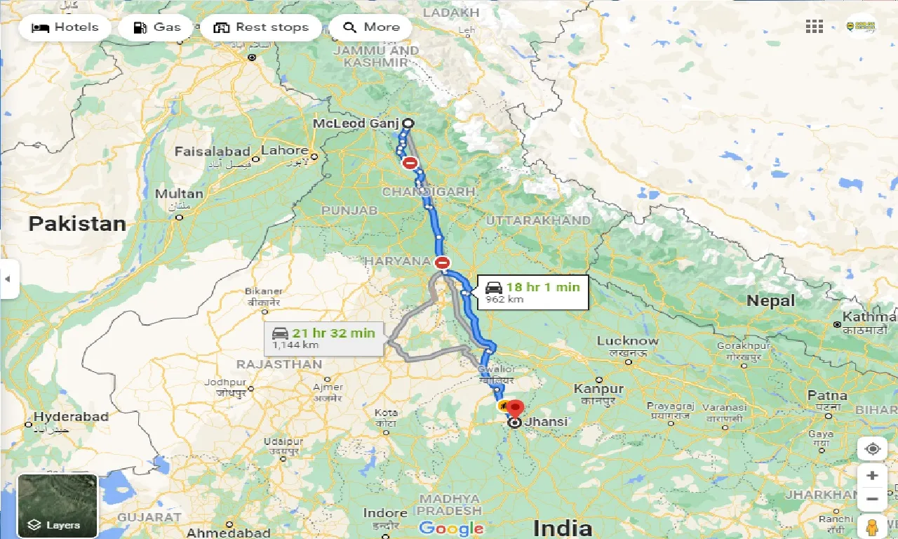 mcleodganj-to-jhansi-one-way