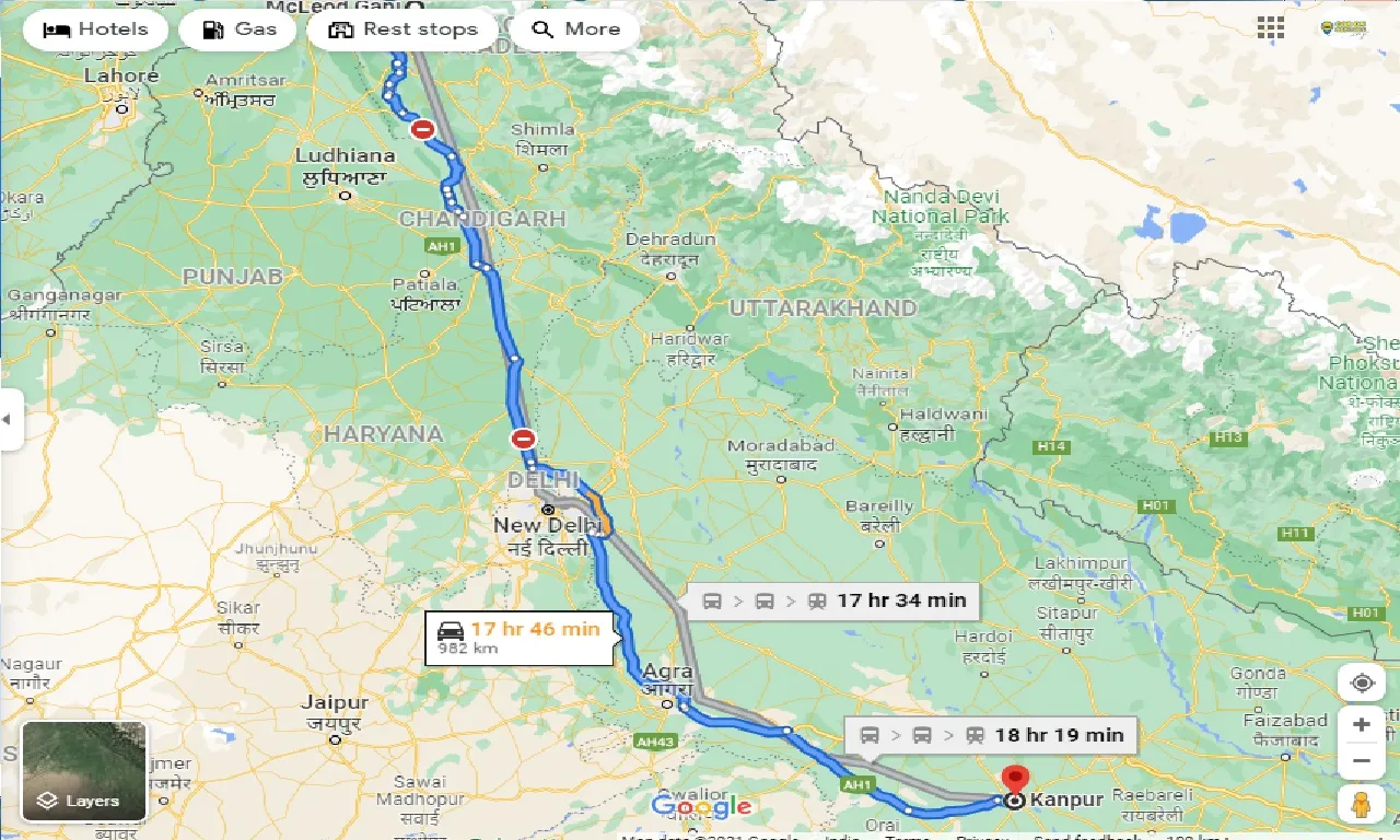 mcleodganj-to-kanpur-one-way