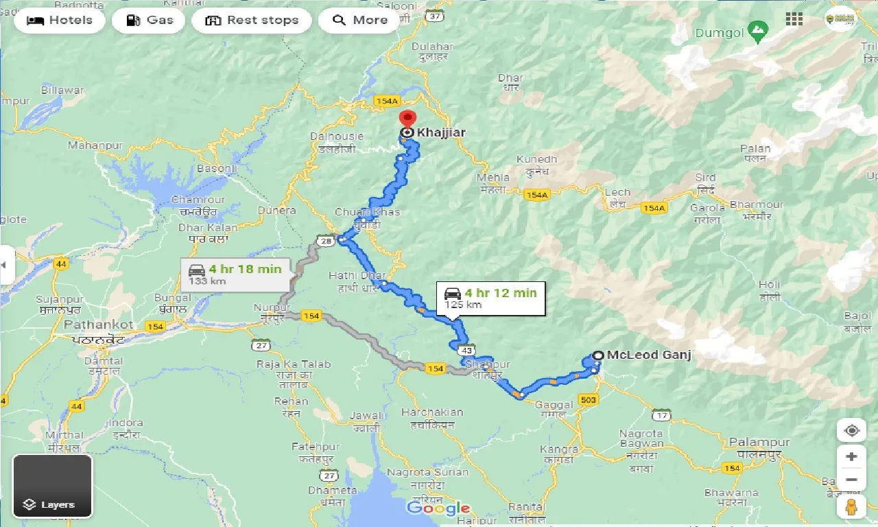 mcleodganj-to-khajjiar-one-way