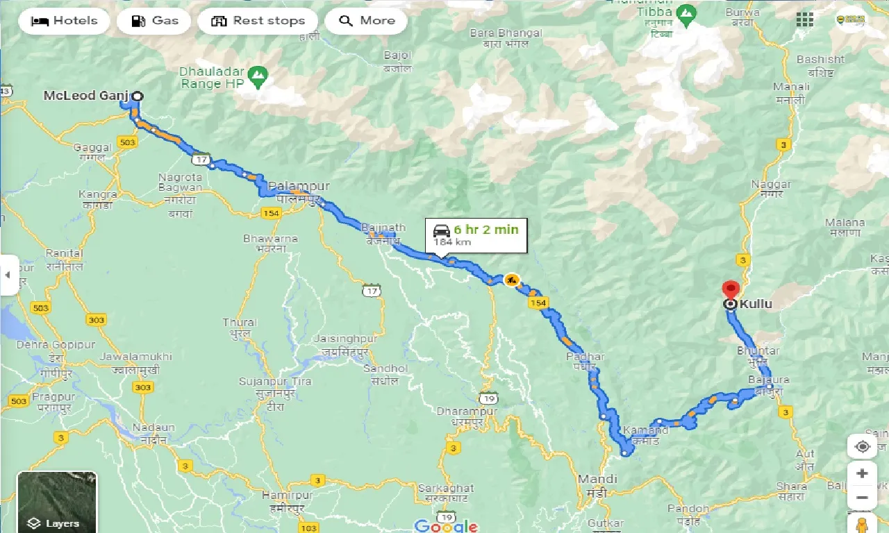 mcleodganj-to-kullu-one-way