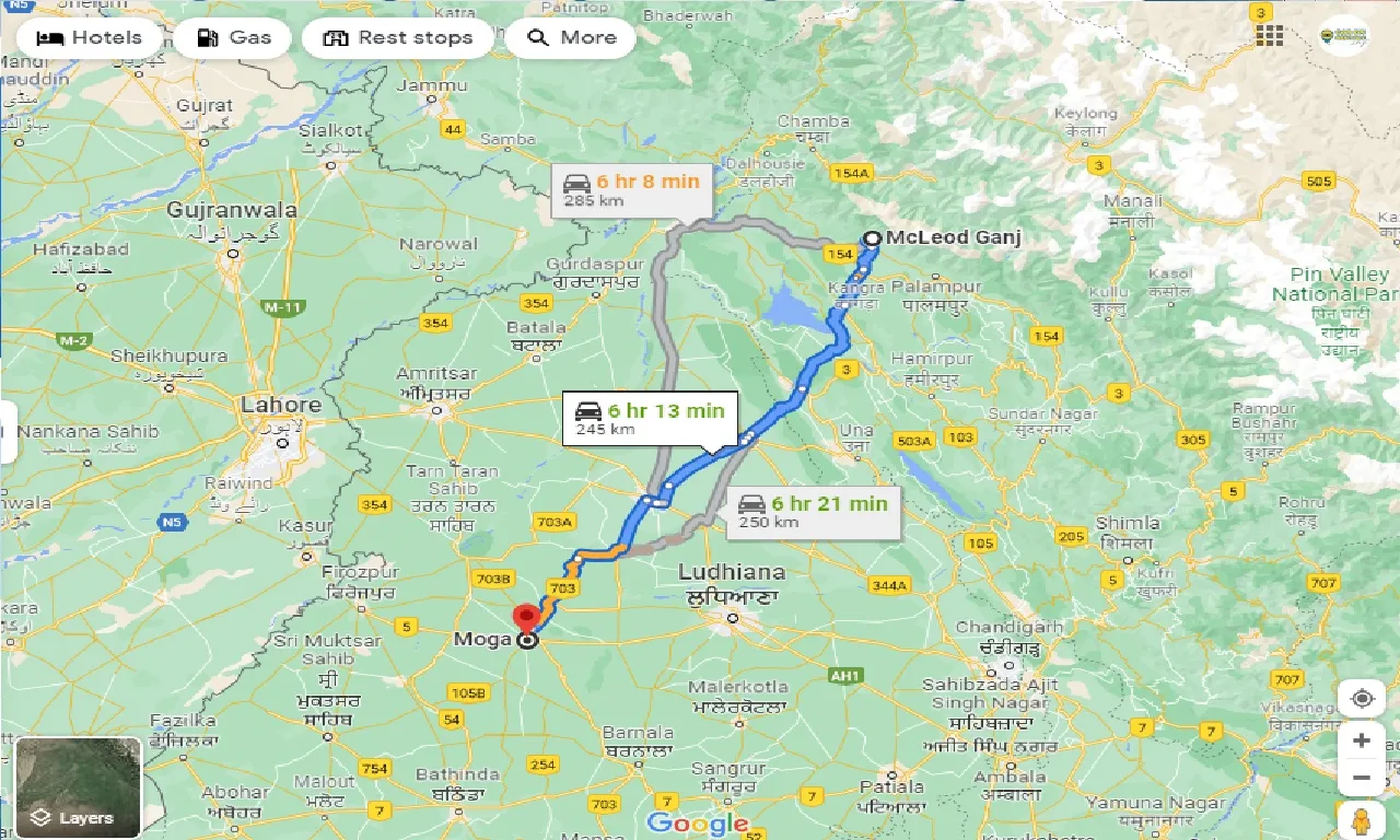 mcleodganj-to-moga-one-way