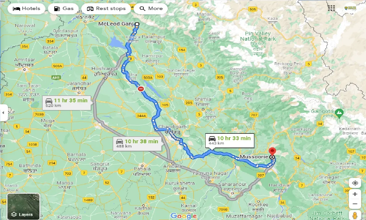 mcleodganj-to-mussoorie-one-way
