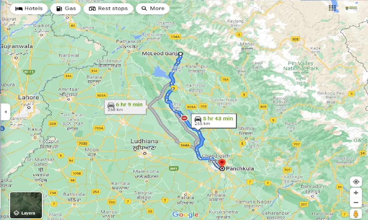 mcleodganj-to-panchkula-one-way