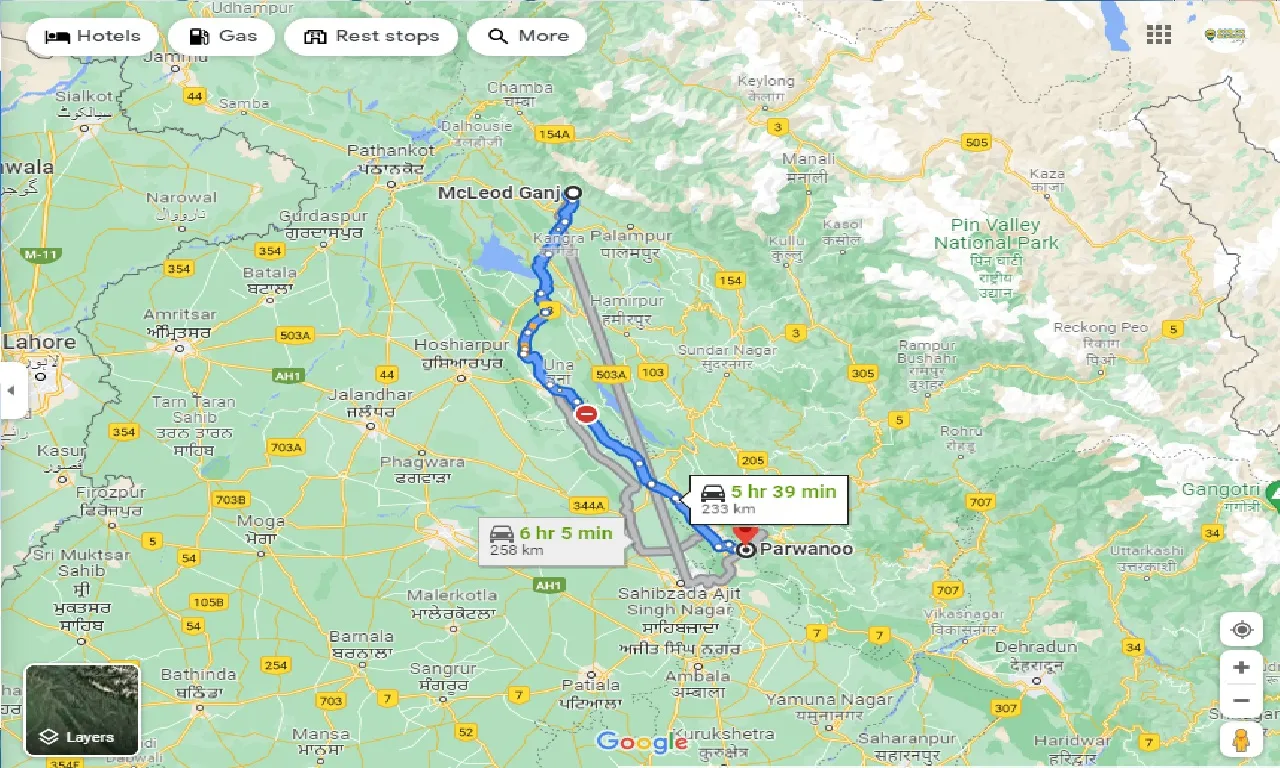 mcleodganj-to-parwanu-one-way