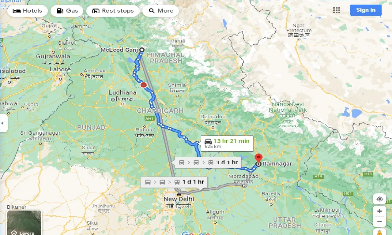mcleodganj-to-ramnagar-one-way