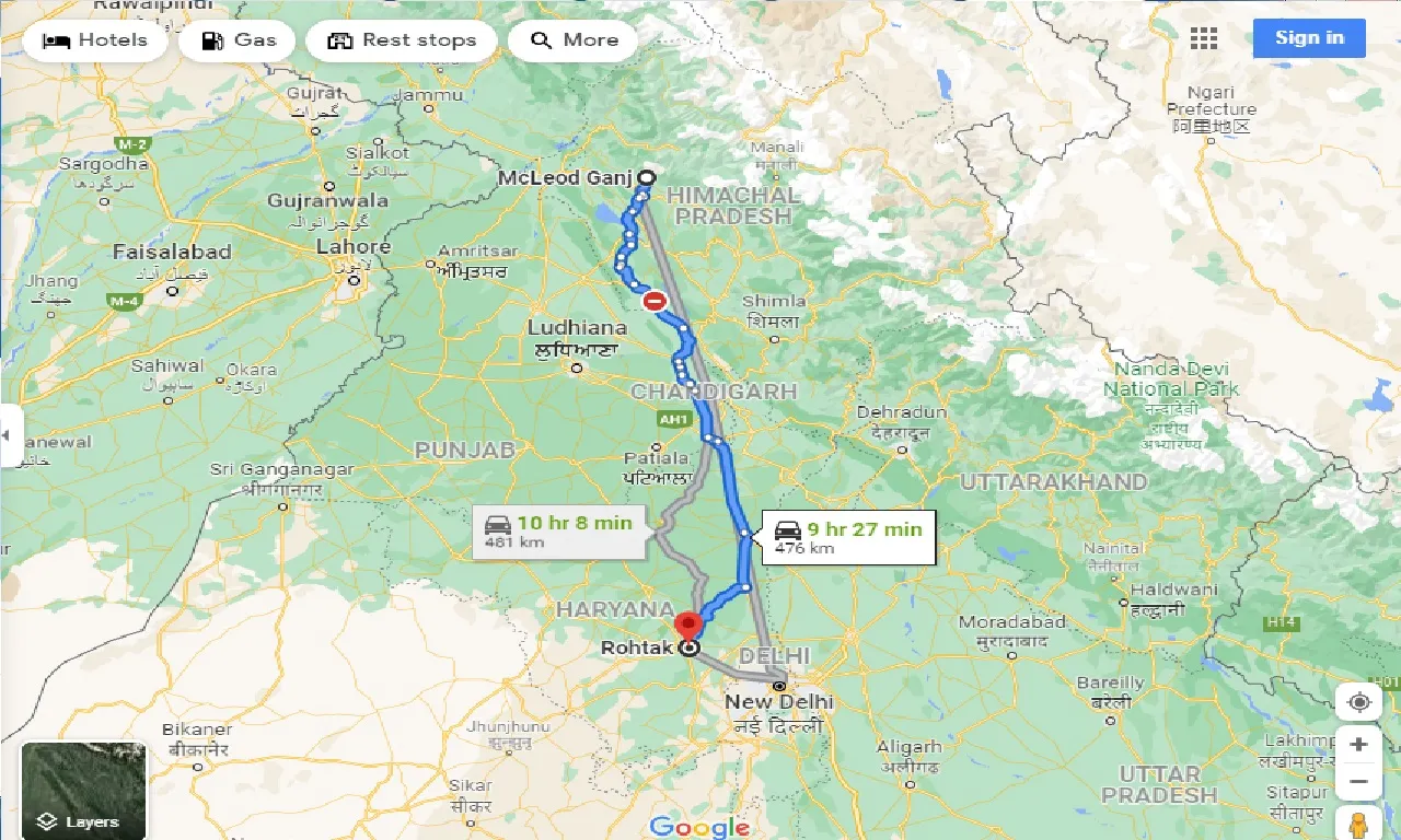 mcleodganj-to-rohtak-one-way