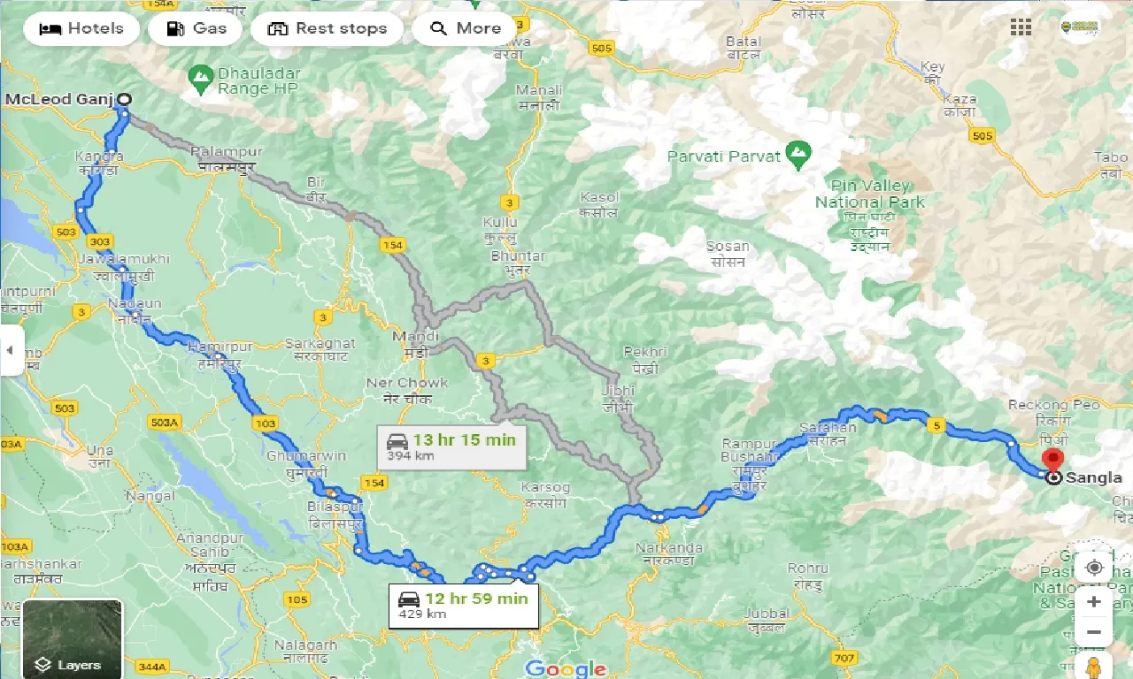 mcleodganj-to-sangla-one-way