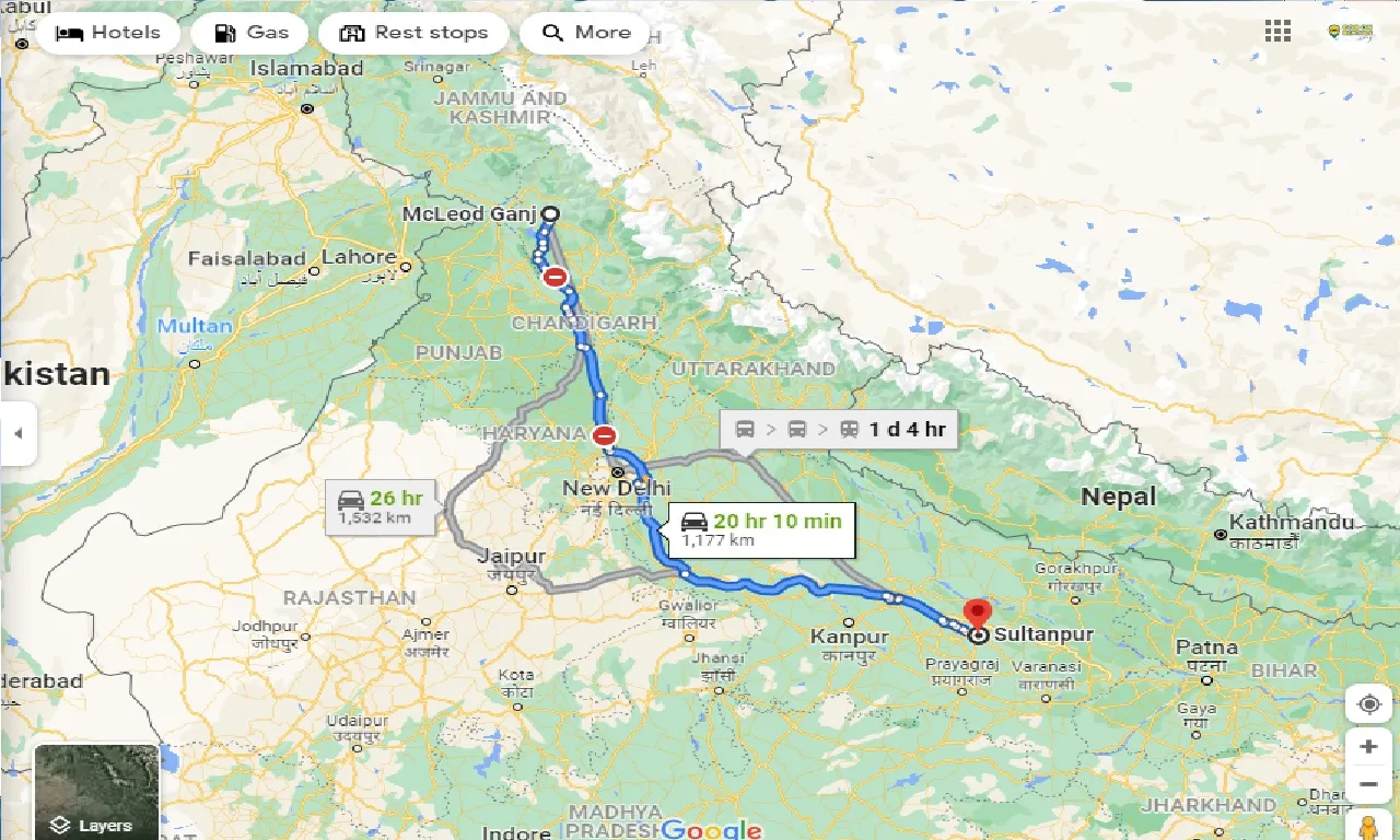 mcleodganj-to-sultanpur-taxi