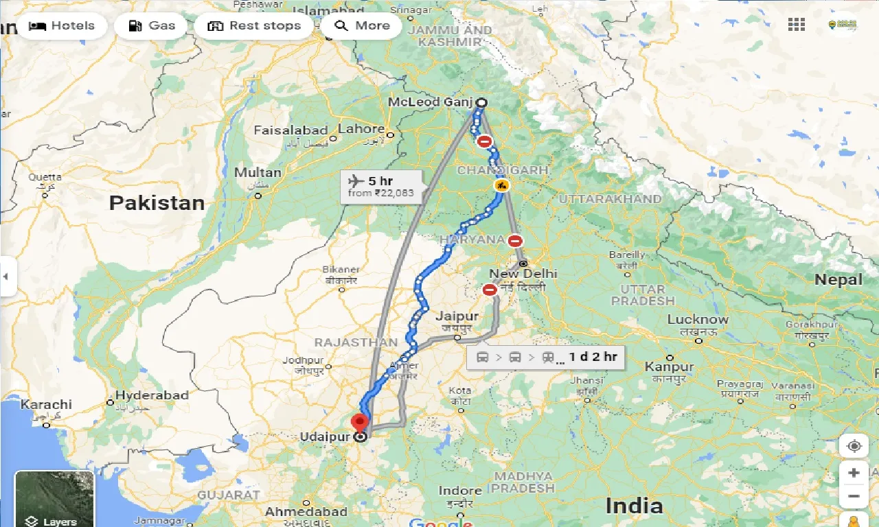 mcleodganj-to-udaipur-taxi