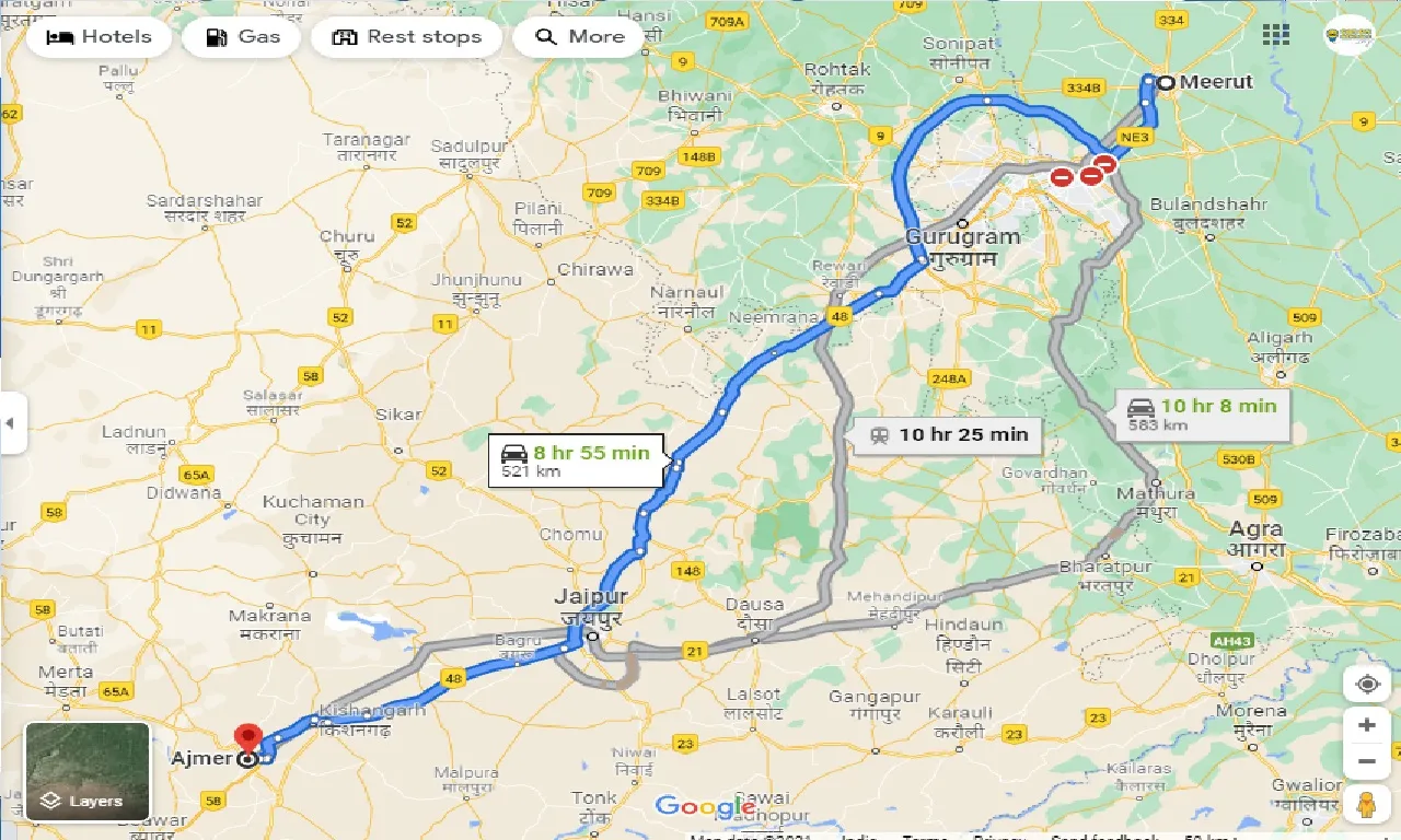 meerut-to-ajmer-one-way