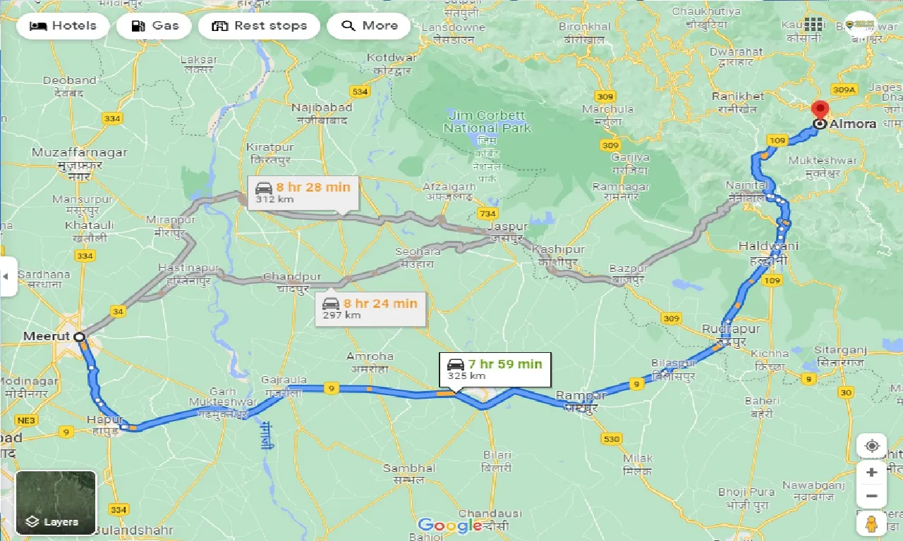 meerut-to-almora-one-way