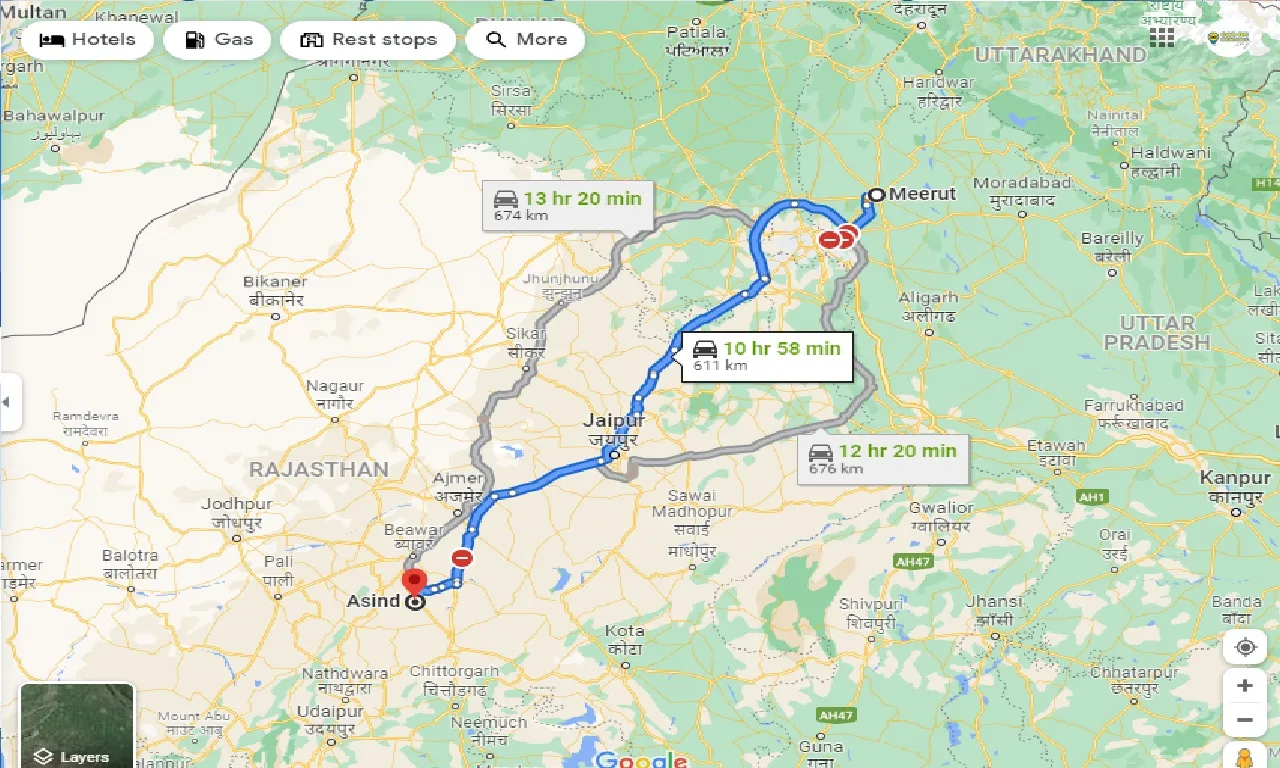 meerut-to-asind-taxi