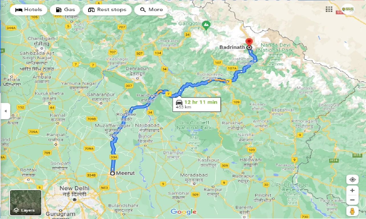 meerut-to-badrinath-round-trip