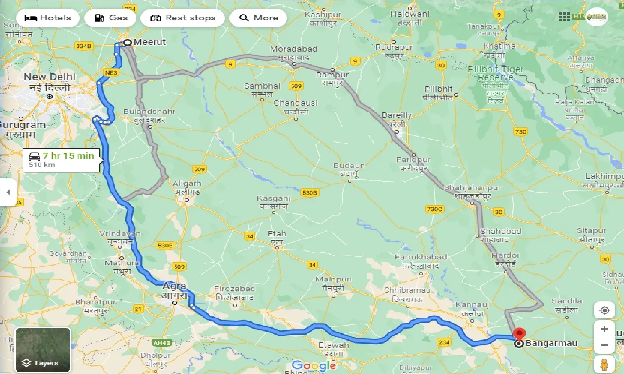 meerut-to-bangarmau-taxi