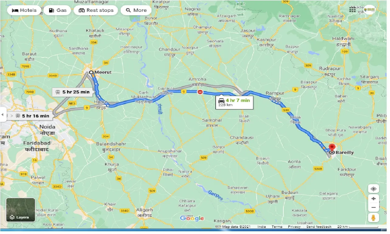 meerut-to-bareilly-one-way