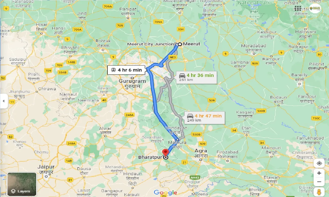 meerut-to-bharatpur-one-way