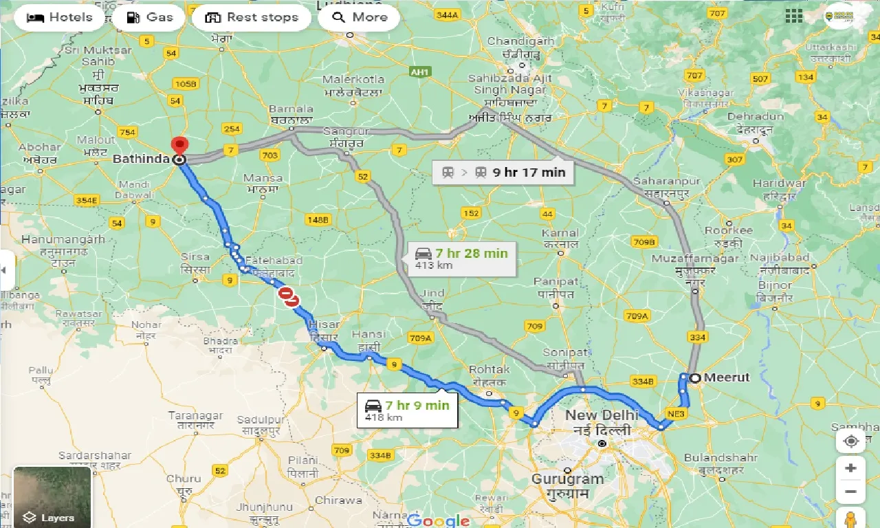 meerut-to-bhatinda-one-way