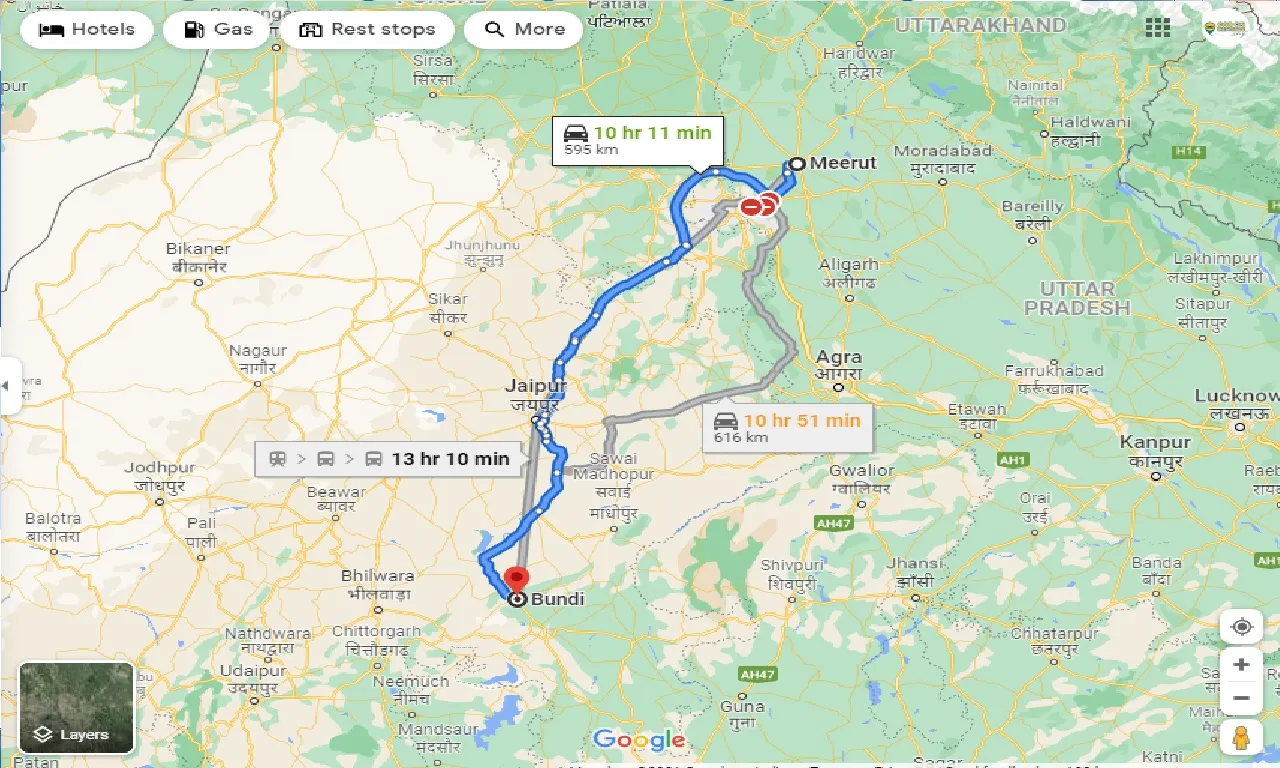 meerut-to-bundi-one-way