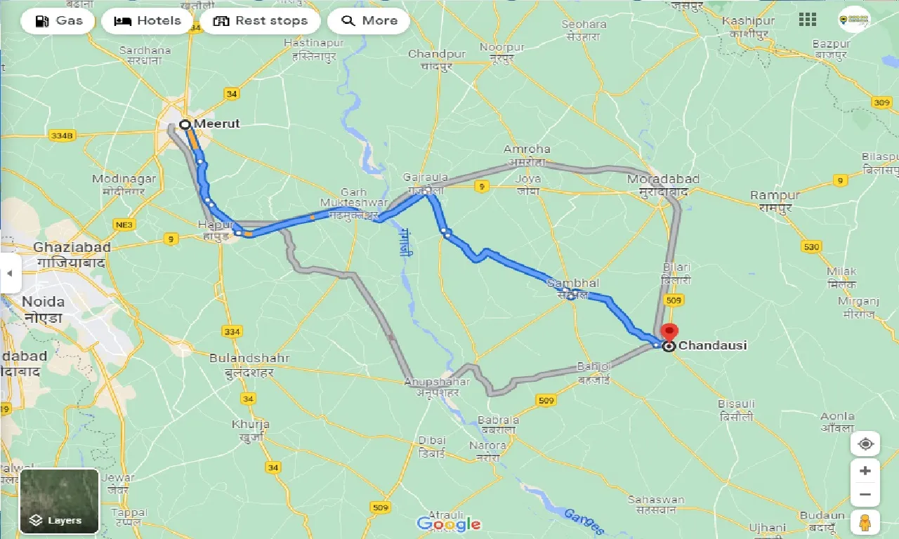 meerut-to-chandausi-one-way