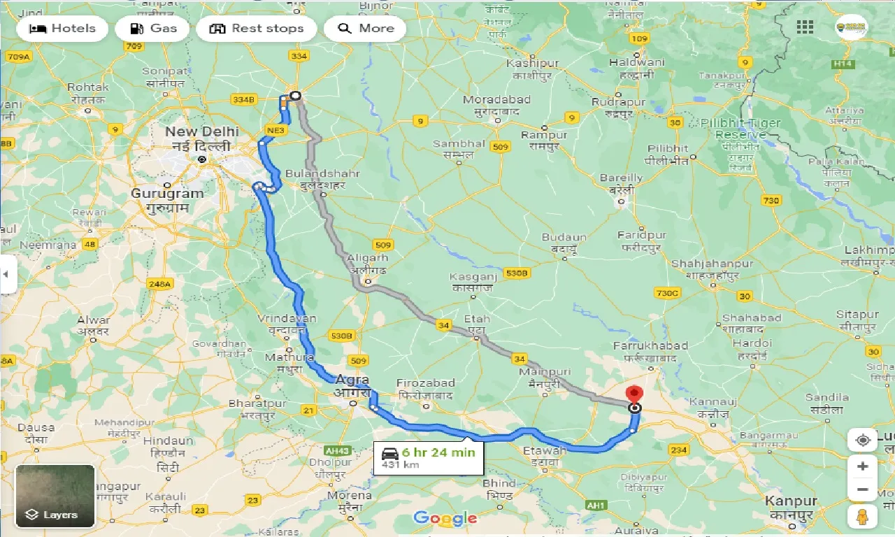 meerut-to-chhibramau-one-way