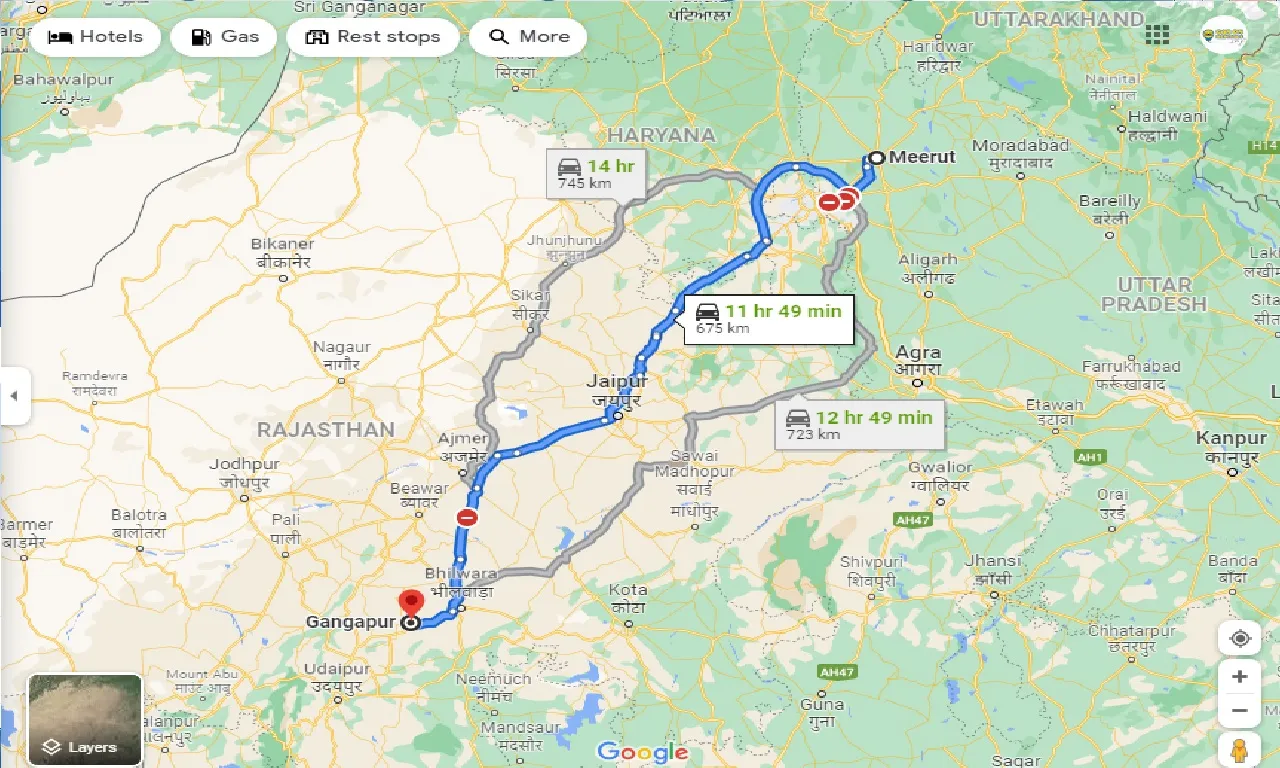 meerut-to-gangapur-one-way