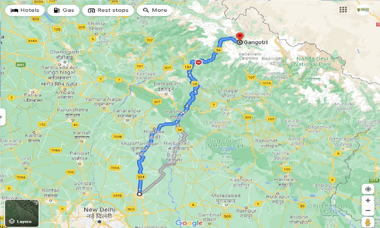 meerut-to-gangotri-one-way