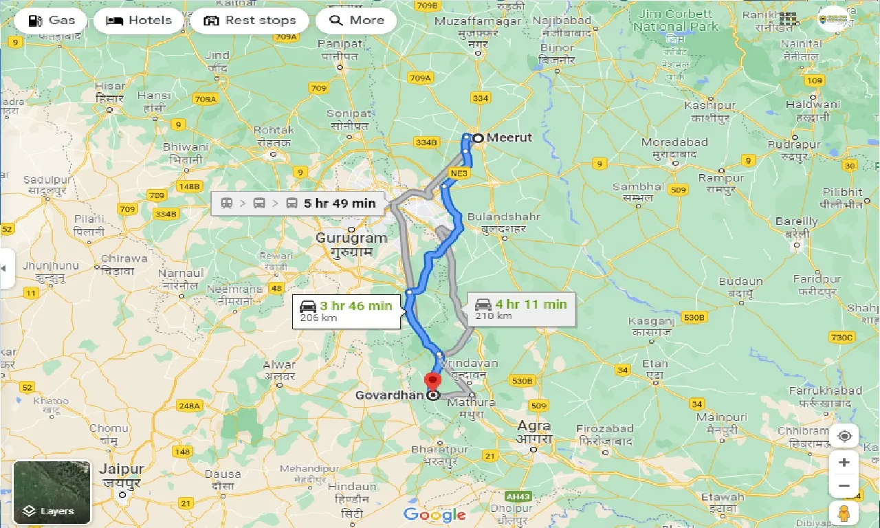 meerut-to-govardhan-one-way