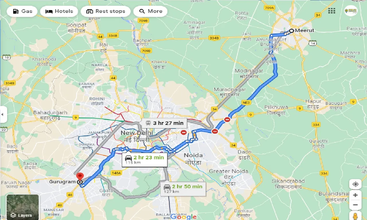 meerut-to-gurugram-one-way