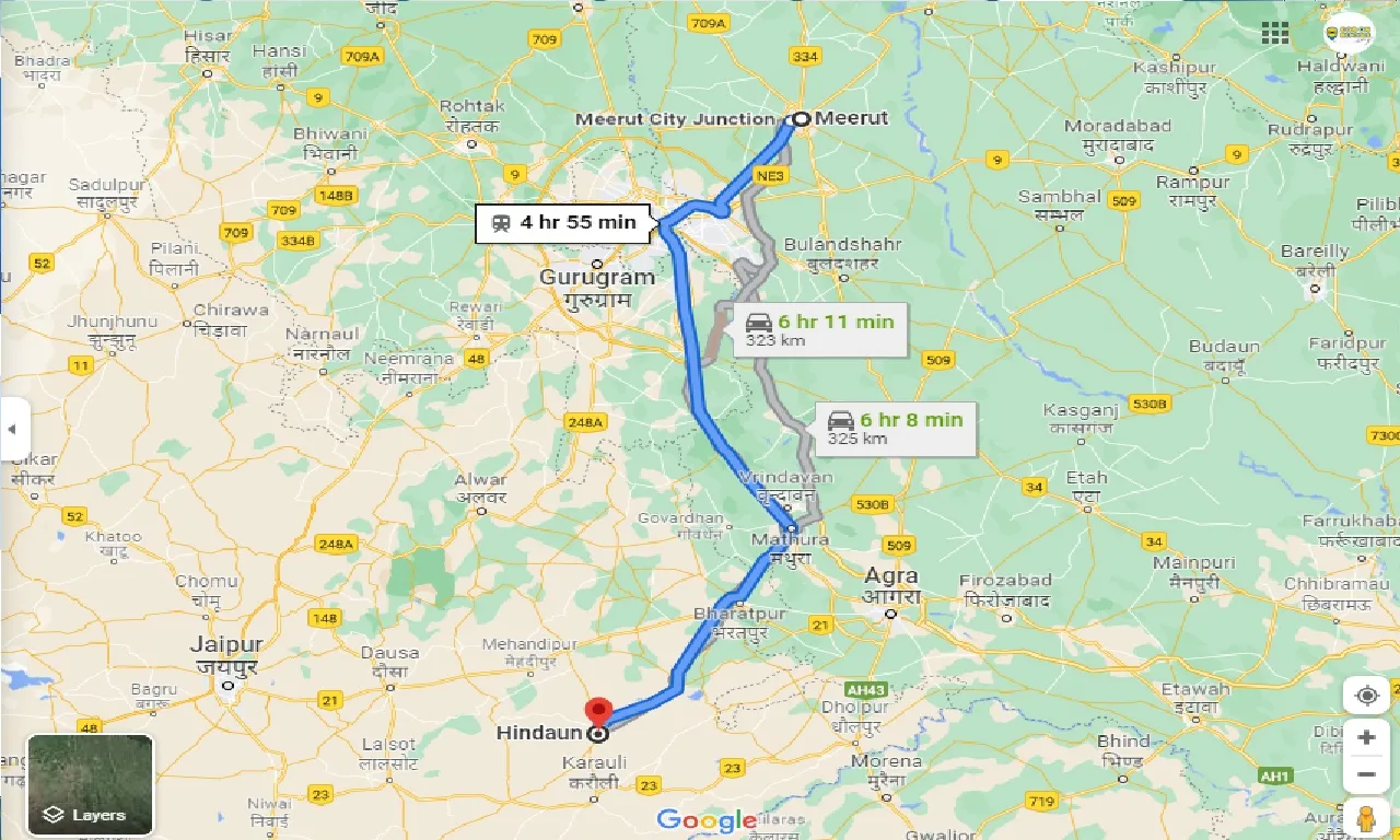 meerut-to-hindaun-taxi