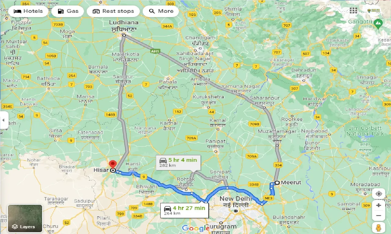 meerut-to-hisar-taxi