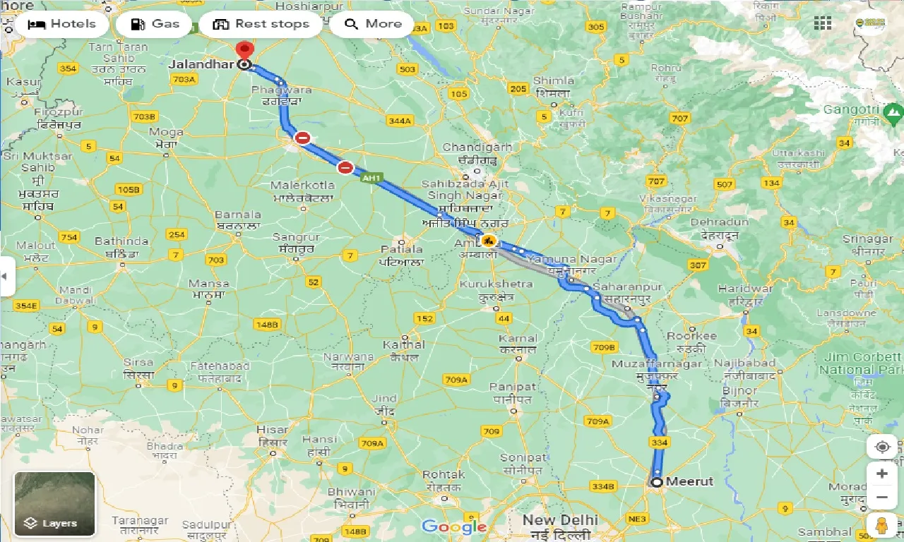 meerut-to-jalandhar-one-way