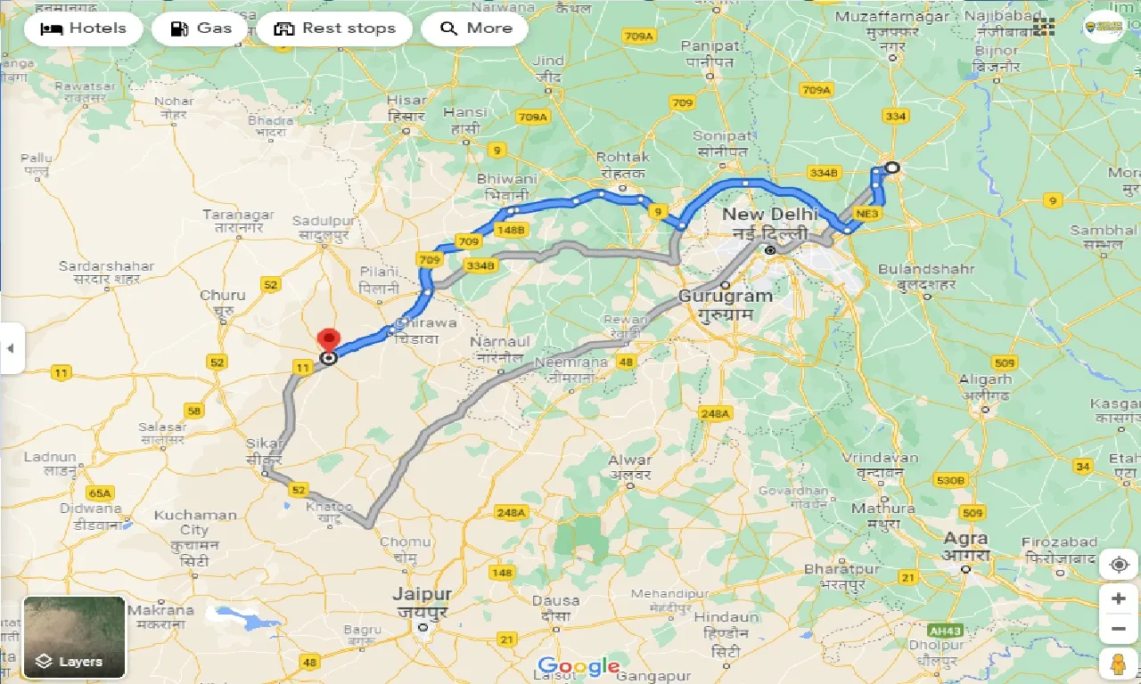 meerut-to-jhunjhunu-one-way