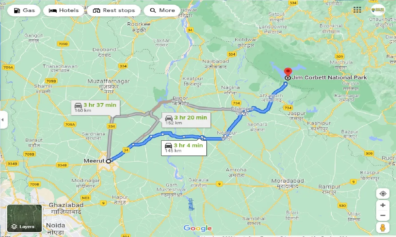 meerut-to-jim-corbett-national-park-one-way