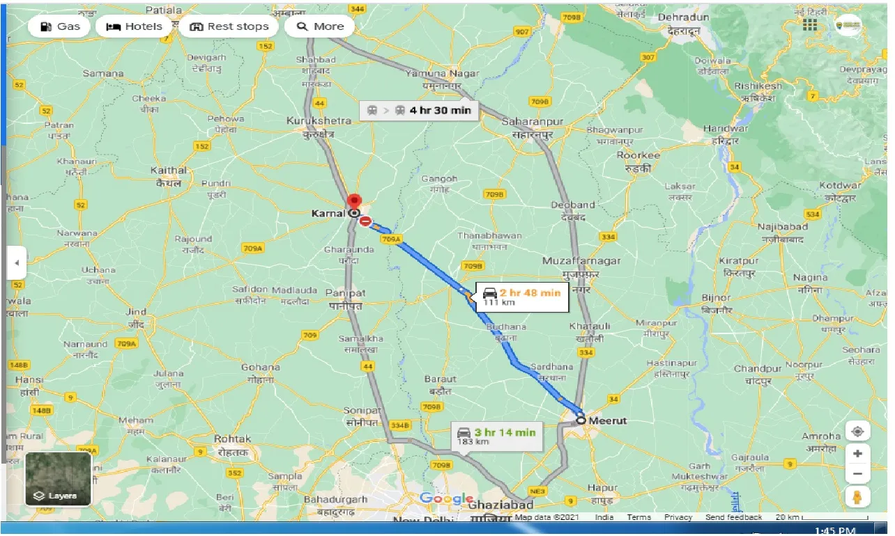 meerut-to-karnal-round-trip