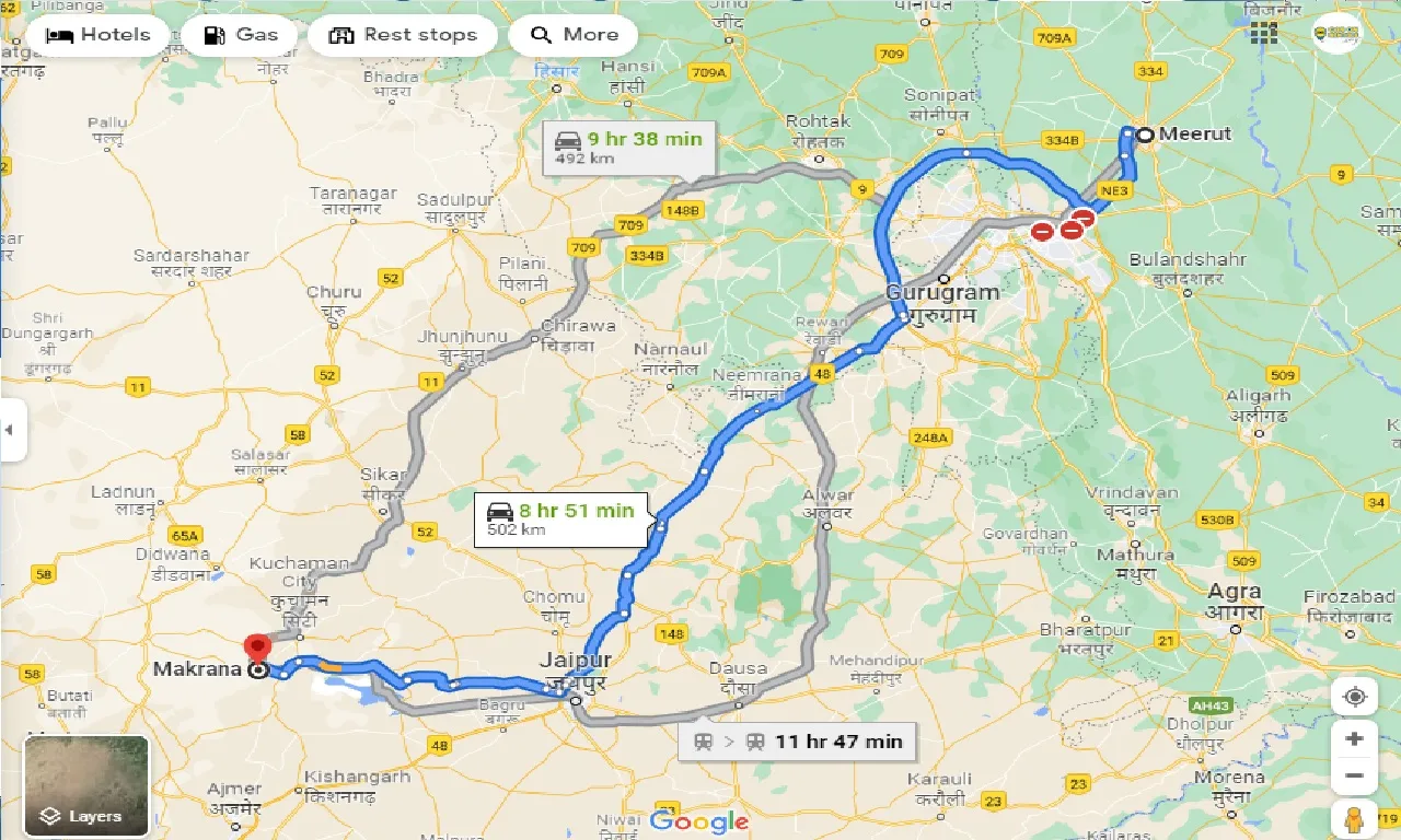meerut-to-makrana-taxi