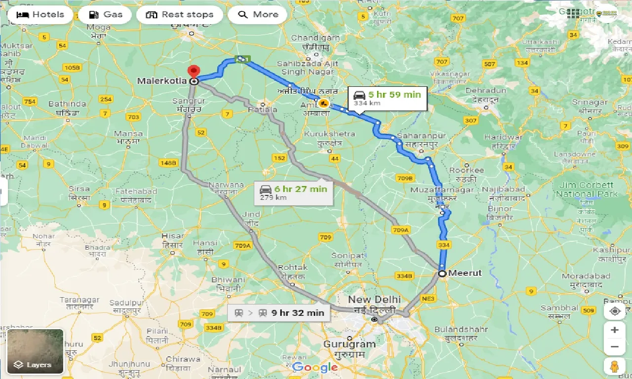 meerut-to-malerkotla-one-way