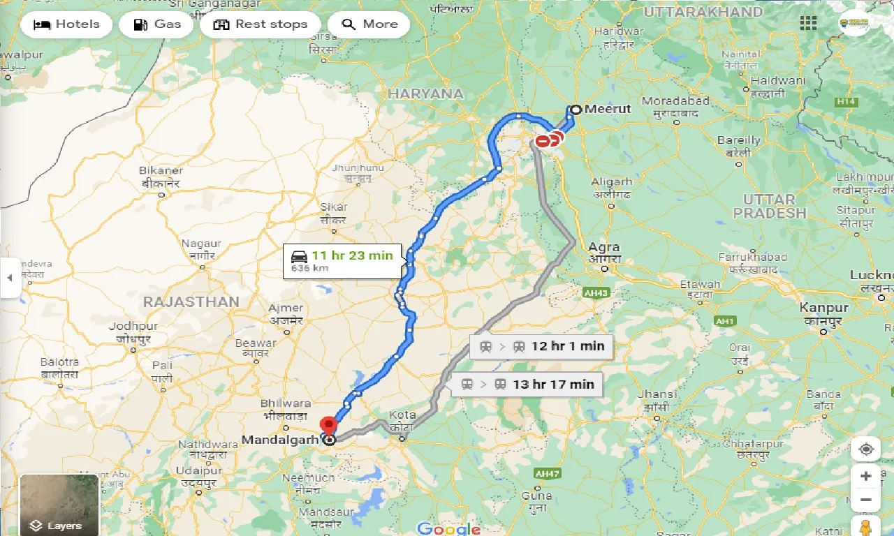 meerut-to-mandalgarh-taxi