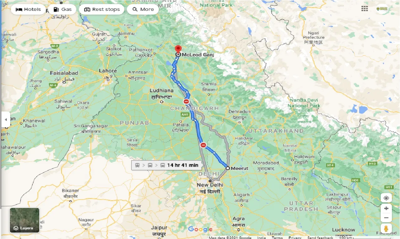 meerut-to-mcleodganj-one-way