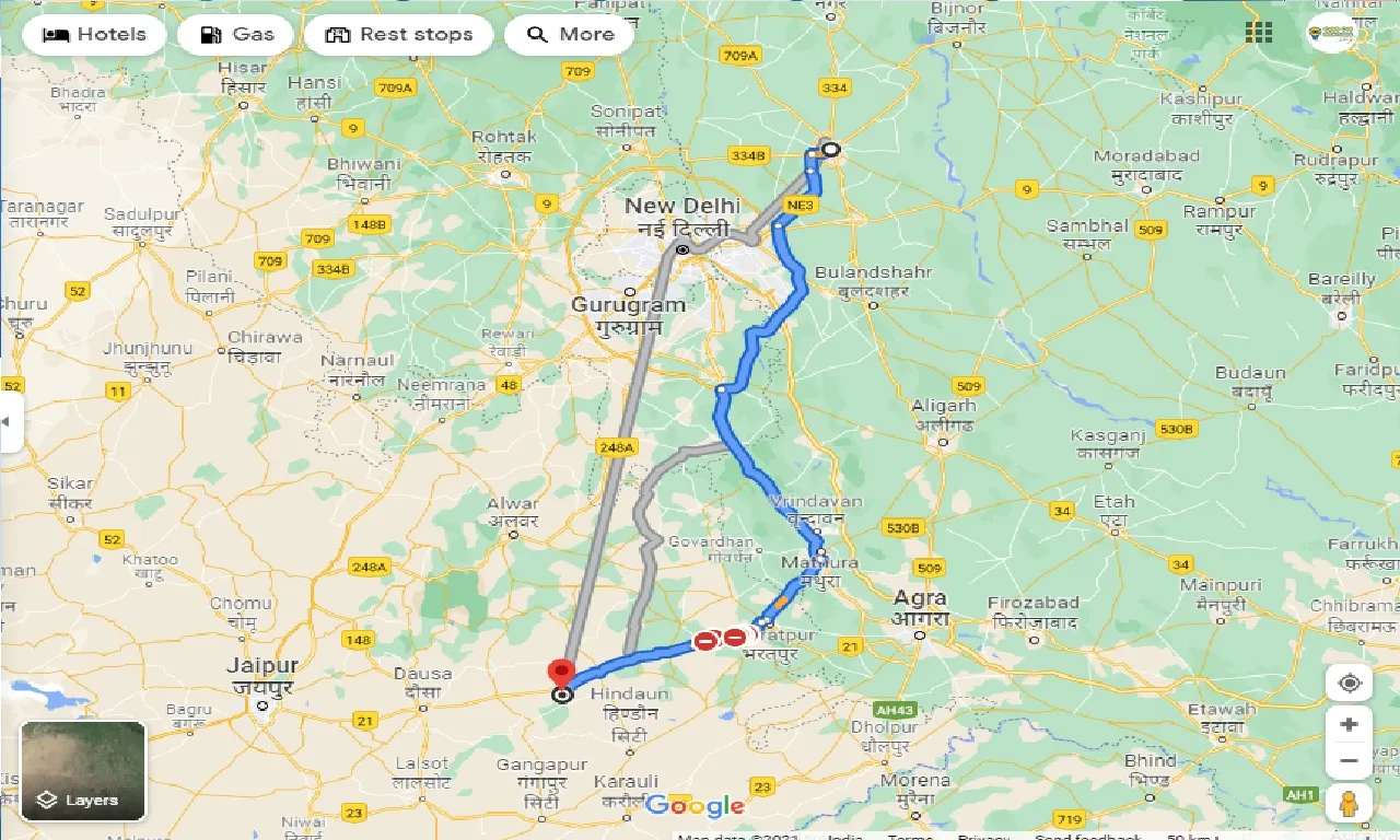 meerut-to-mehandipur-one-way