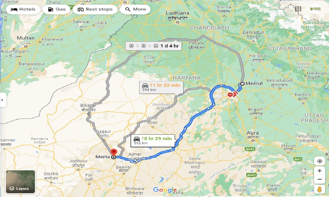 meerut-to-merta-taxi