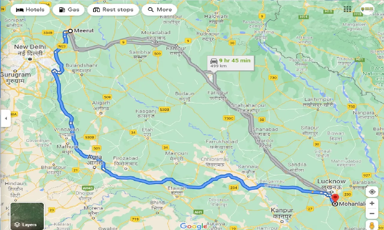 meerut-to-mohanlalganj-one-way