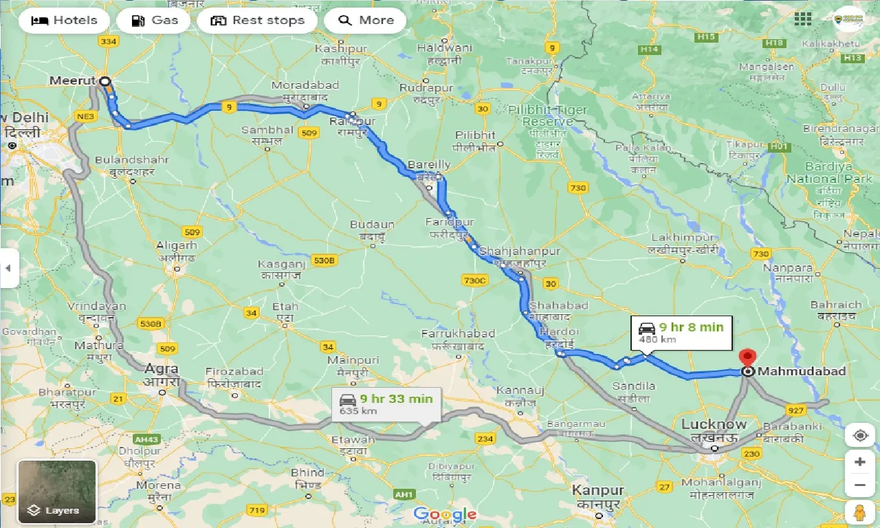 meerut-to-muhmudabad-one-way