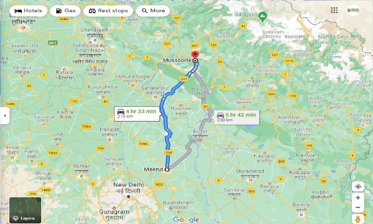 meerut-to-mussoorie-one-way