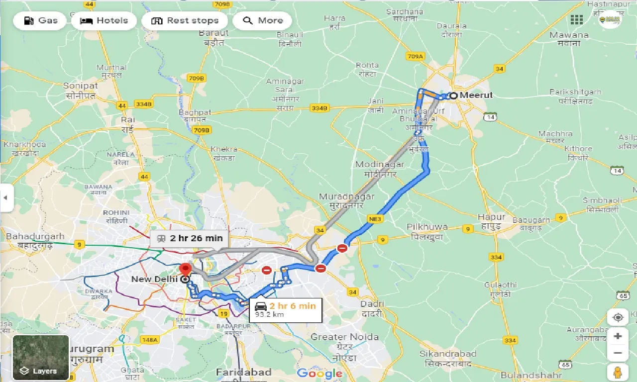 meerut-to-new-delhi-taxi